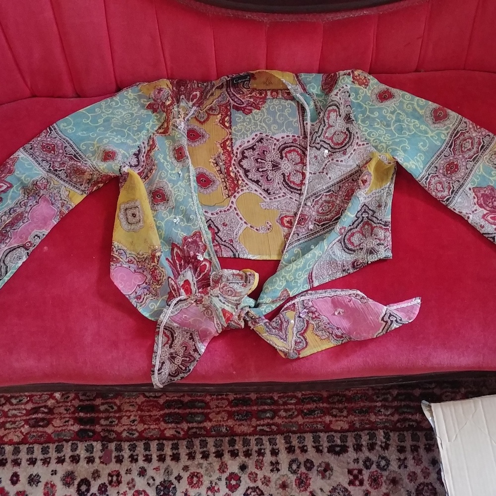 Jacket cover up top shirt